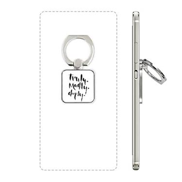 Imagem de Suporte de anel de telefone estilo citação realmente loucamente suporte quadrado suporte universal