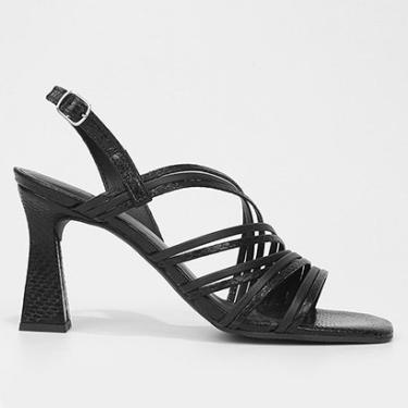 Imagem de Sandália Studio Ana Paula Multi Tiras Salto Alto Feminina-Feminino