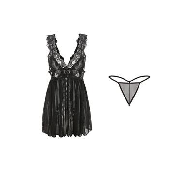 Imagem de PRIOKNIKO Conjuntos de lingerie para mulher lingerie sexy conjunto de body sexy para mulher, preto 16, tamanho único, Preto 16, Tamanho Único