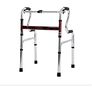 Imagem de Andadores para idosos Andador para idosos, andador dobrável com um clique, leve, alumínio, altura ajustável, auxiliares de caminhada para idosos com rodas, andador de mobilidade, antiderrapante (2