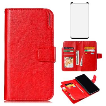 Imagem de Asuwish Capa de celular para Samsung Galaxy S9 Plus com protetor de tela de vidro temperado flip porta-cartão de crédito com suporte para bolso fólio TPU Cell S9+ 9S 9+ S 9 plus S9plus feminino