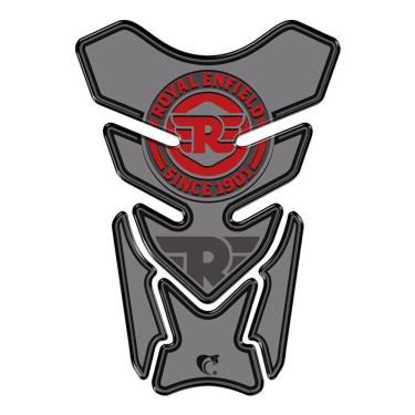 Imagem de Protetor De Tanque Adesivo Moto Royal Enfield Vermelho Cor Preto