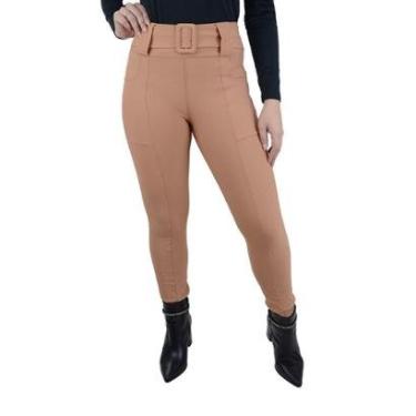 Imagem de Calça Feminina Autenticada Skinny Montaria Camel - 7103-Feminino