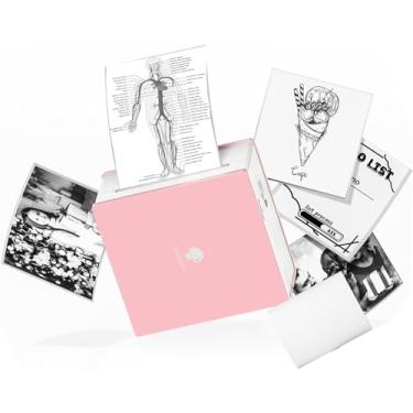 Imagem de Mini-impressora de adesivos Phomemo M02, impressão térmica de adesivo, etiquetas, adequada para faça-você-mesmo criativo, diários, fotos, notas de estudo, portátil, sem tinta para casa/viagem, rosa