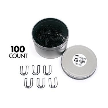 Imagem de Butler in the Home A-Z letra do alfabeto ou número 0-9 - 100 clipes de papel colorido preto para iniciais ou data de nascimento, Preto, Letter U