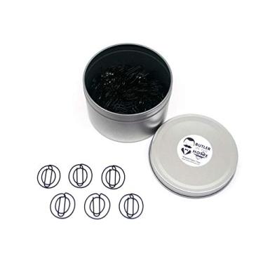 Imagem de Butler in the Home A-Z letra do alfabeto ou número 0-9 - 100 clipes de papel colorido preto para iniciais ou data de nascimento, Preto, Letter O