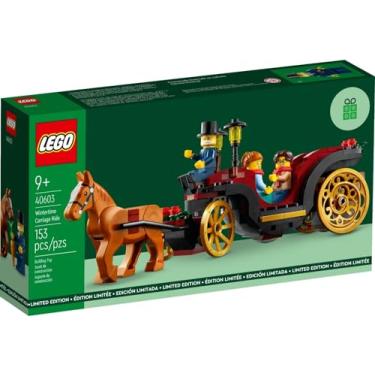 Imagem de LEGO Wintertime Carriage Ride 40603 GWP - Festive Minifigures, Golden Wheels, and Charming Design for Holiday Joy (153 pcs)