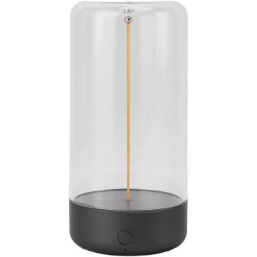 Imagem de Luminaria Lampada Filamento Magnetica Minimalista Moderna Luxo Touch 3 Niveis Sem Fio Recarregavel Mesa Decoraçao