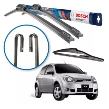 Imagem de Palhetas Dianteira E Traseira Limpardor de Parabrisa Bosch Ford Ka 200