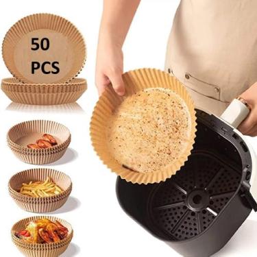 Imagem de Forma Papel Descartável Kit 50 pcs Fritadeira Air Fryer 16cm - Cl