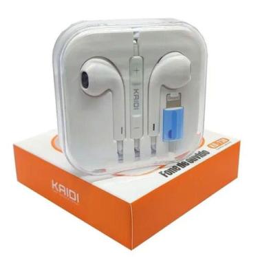 Imagem de Fone de Ouvido Conector Lightning - Kaidi, Branco