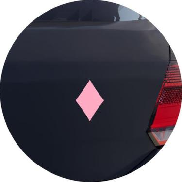 Imagem de Adesivo de Carro Naipe De Ouros Cartas Baralho - Cor Rosa Claro - Melh