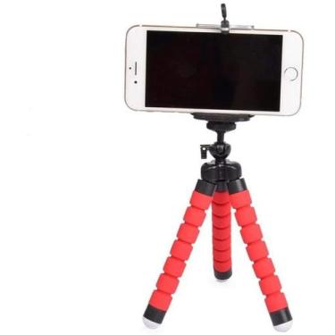 Imagem de Tripé Para Celular Flexível E Câmera Vermelho P - Bcs