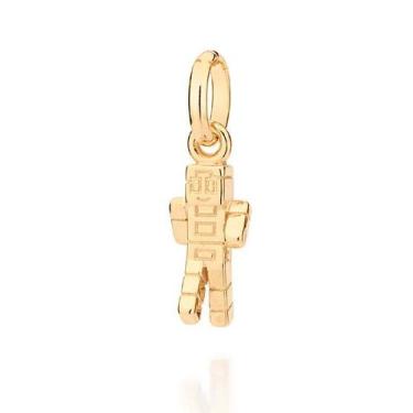 Imagem de Pingente rommanel infantil robô banhado a ouro 18k 542638 342638
