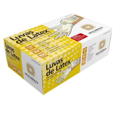 Imagem de Luva Descartável Não-Cirúrgica Latéx Sem Pó 100 Un Tam: G - Descarpack