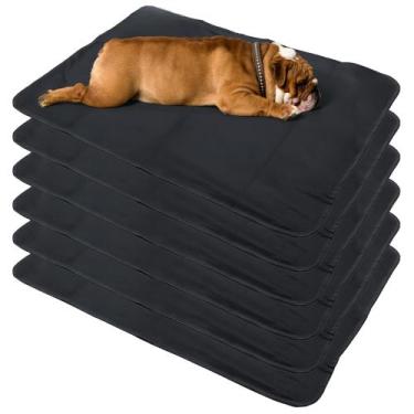 Imagem de 6 Caminhas para Cães e Gatos Dobrável 200 Lavagens 100x70 Preto Antipu