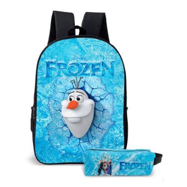 Imagem de Kit Mochila com Estojo Escolar Infantil Frozen Menina Elsa e Ana  - Us