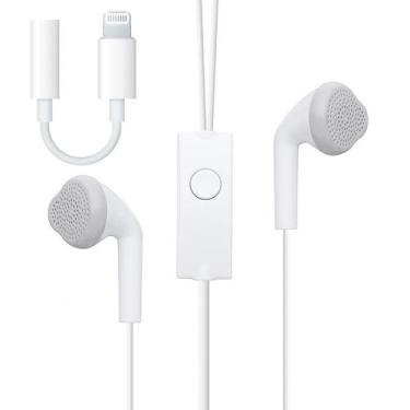 Imagem de 1 Fone de Ouvido com Adaptador Compatível com Lightning - Fone de Ouvi