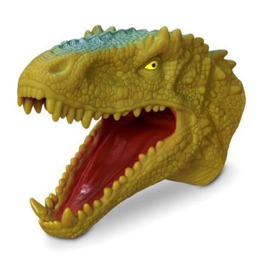 Imagem de Brinquedo Dinossauro Fantoche De Mão Tiranossauro Verde - Adijomar