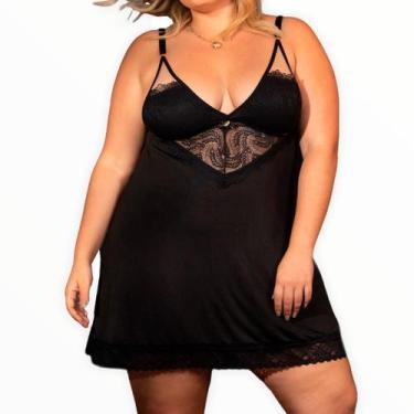 Imagem de Camisola sem Bojo - Via Sedução, G (44), Preto