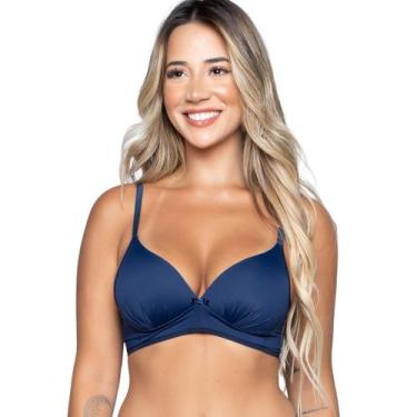 Imagem de Sutiã com Bojo WLS Modas Molinho Flex sem Arco Soft, GG, Azul