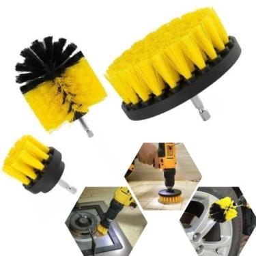 Imagem de Kit 3 Escovas Rotativas Para Limpeza Furadeira/parafusadeira - UP TOOL