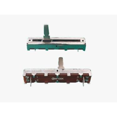 Imagem de 5x Potenciometro Deslizante W100k 4 Pinos 45mm Curso 30mm