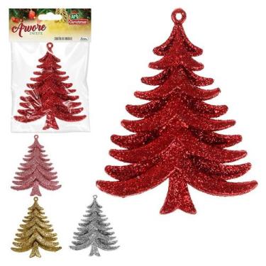Imagem de Árvore Glitter Decorada -Enfeite de Natal - decoração, mesa, escritóri
