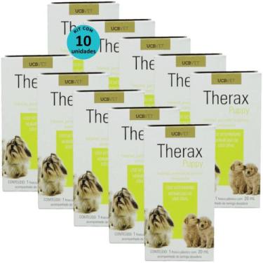 Imagem de Therax Puppy 20ml Vermífugo Para Cães ucbvet Kit Com 10