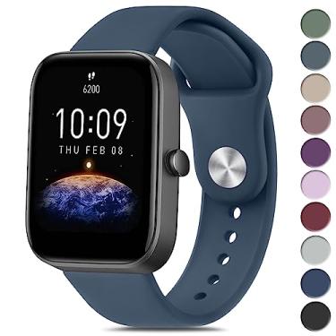 Imagem de Vanjua Pulseiras de silicone para Amazfit GTR mini, Amazfit GTS 4 / GTS 4 Mini / GTS 3 / GTS 2 / GTS 2e / GTS 2 mini / GTS, 20 mm de liberação rápida, pulseira de reposição esportiva macia para Amazfit Bip 3 / Bip 3 Pro / Bip U Pro / Bip / Bip Lite / Bip S lite / Bip S lite / Bip U Smart Watch Smart