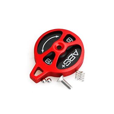 Imagem de heyous Tampa de bloqueio de garfo de bicicleta Capa de bloqueio de supressão de garfo de bicicleta de alumínio vermelho controle de ombro amortecedor tampa de bloqueio de velocidade de garfo