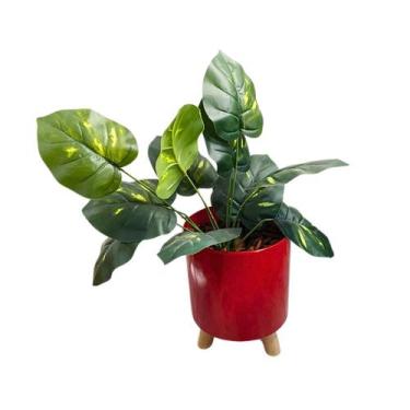 Imagem de Arranjo de flor Jiboia Artificial em Vaso de Plástico - Decor Artifici