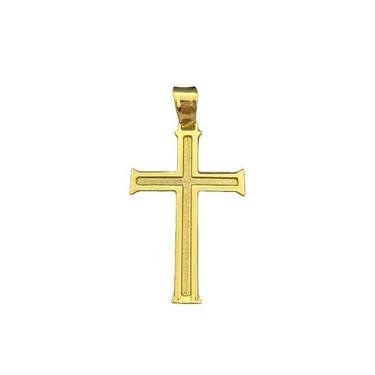 Imagem de Pingente cruz g - banhado a ouro 18k - ToJoia18k