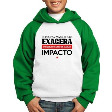 Imagem de Moletom Infantil Se for pra falar de mim, exagera - Foca na Moda, Bran