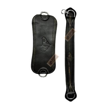 Imagem de Jogo travessão e chincha preto cavalo crioulo inox - SELARIA SERRANO