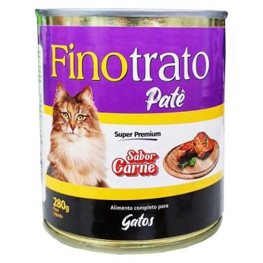 Imagem de Alimento Super Premium para Gato Lata Finotrato Pate Gato Carne 280 Gr