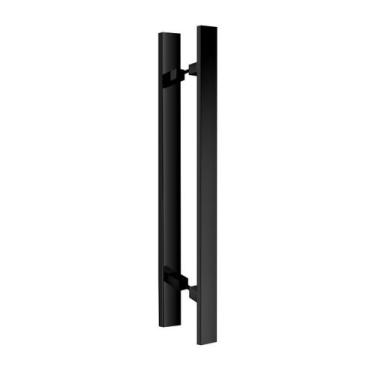 Imagem de Puxador de Porta Aço Inox Preto Fosco 60cm Portas Pivotante Madeira Vi