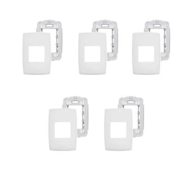 Imagem de 5 Placas Espelhos 4x2 2 Módulos Juntos Brancas Legrand Pial Plus 61850