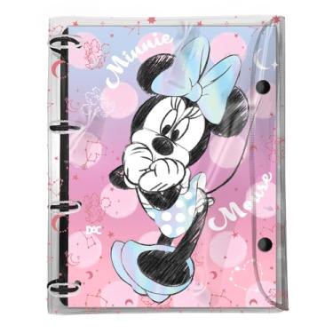 Imagem de DAC - Caderno Argolado Universitário PVC Cristal com 192 Folhas Fechamento em Botão - Minnie