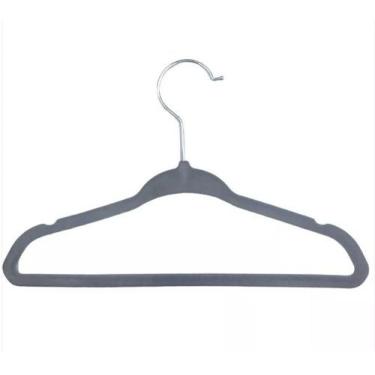 Imagem de Cabide de Veludo Infantil 30cm Cinza 100 pecas - LOLADECOR