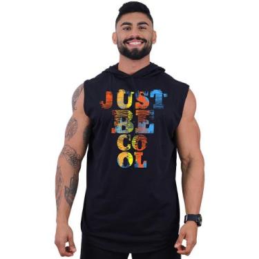 Imagem de Regata Longline com Touca Masculina MXD Conceito Just Be Cool, G, Pret