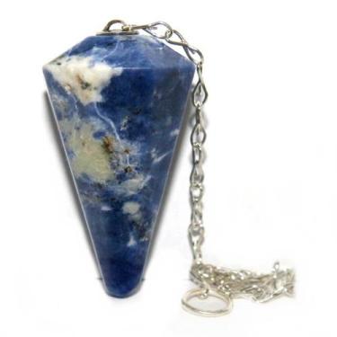 Imagem de Pendulo Facetado  Sodalita Pedra Natural Para Radiestesia - Cristaisde