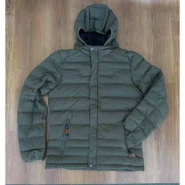 Imagem de Jaqueta Puffer Acolchoada Nylon Impermeável Forrada C/pelos Capuz Remo