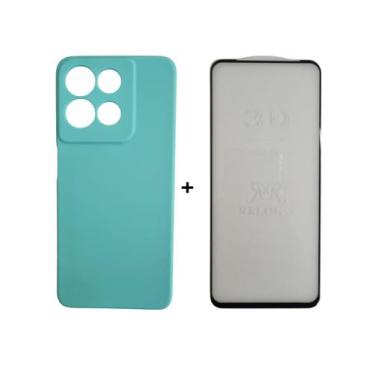 Imagem de Capa Capinha Case Aveludada + Película 3D Vidro Para Motorola Moto G15