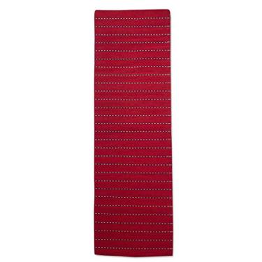 Imagem de NOVICA Tapete Zapotec de lã vermelha (6 x 18 cm) 'fogo intenso'