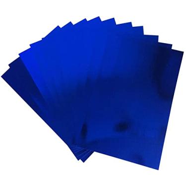 Imagem de 20 folhas de papelão espelhado, brilhante, brilhante, 30,5 x 20,32 cm, 250 g/m2, uso para scrapbooking, corte de papel, dobrar ou modelar (bule escuro)