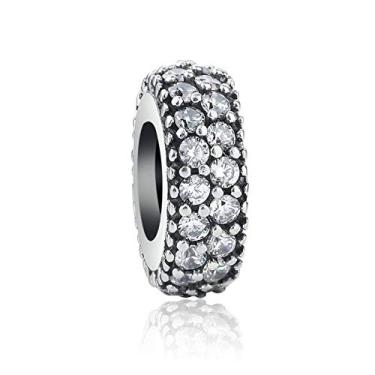 Imagem de QeenseKc Pingente espaçador com 12 pedras do mês de nascimento, para pulseira Pandöra, Metal Strass Cristal, Cristal sintético