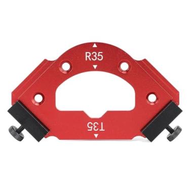 Imagem de Modelo de Canto, Modelo de Canto Preciso de Liga de Alumínio para Corte de Canto, Modelo de Canto Redondo para Corte de Borda para Marcenaria, Modelo de Gabarito de Canto para