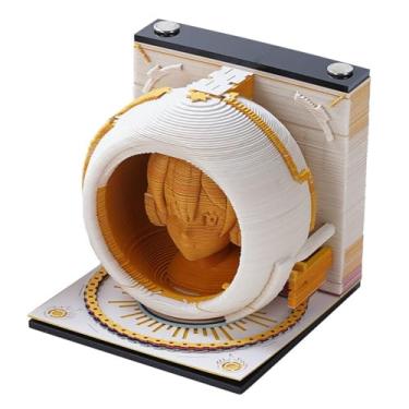 Imagem de Calendário 3D 2025 Interdimensional, calendário de peça de tempo 2025, notas adesivas 3D, calendário de arte, presente de entalhe em papel, para escola, escritório em casa (Interdimensional)