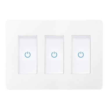 Imagem de Milfra Interruptor Inteligente de Toque de 3 Vias, Interruptor de Luz Inteligente, Interruptores de Luz Wi-Fi Inteligentes, Interruptor Inteligente Compatível com Alexa e Assistent (, Branco)